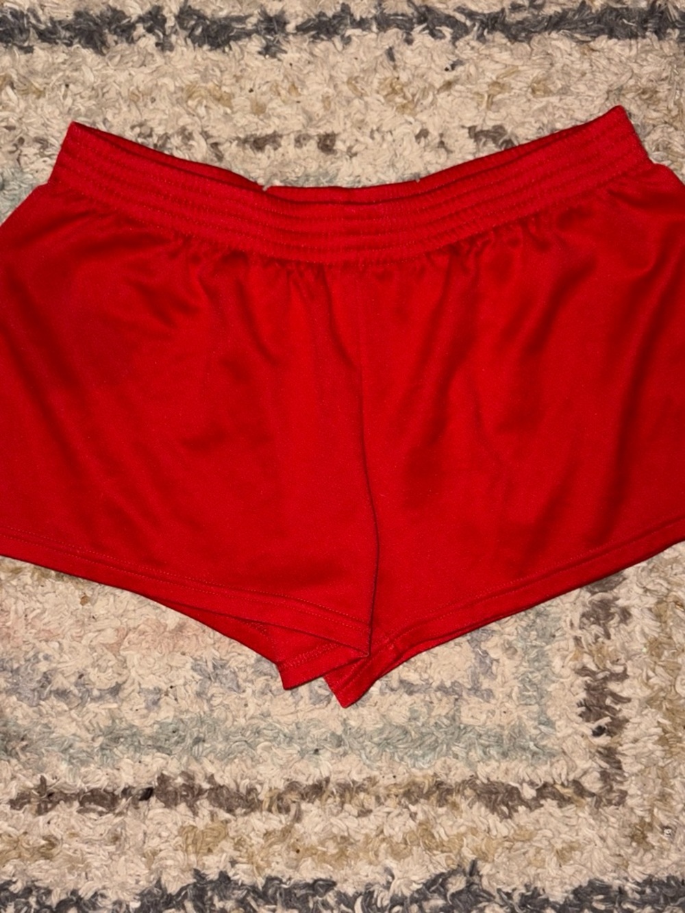 DKNY Women's Red Athletic Shorts with Elastic Waist